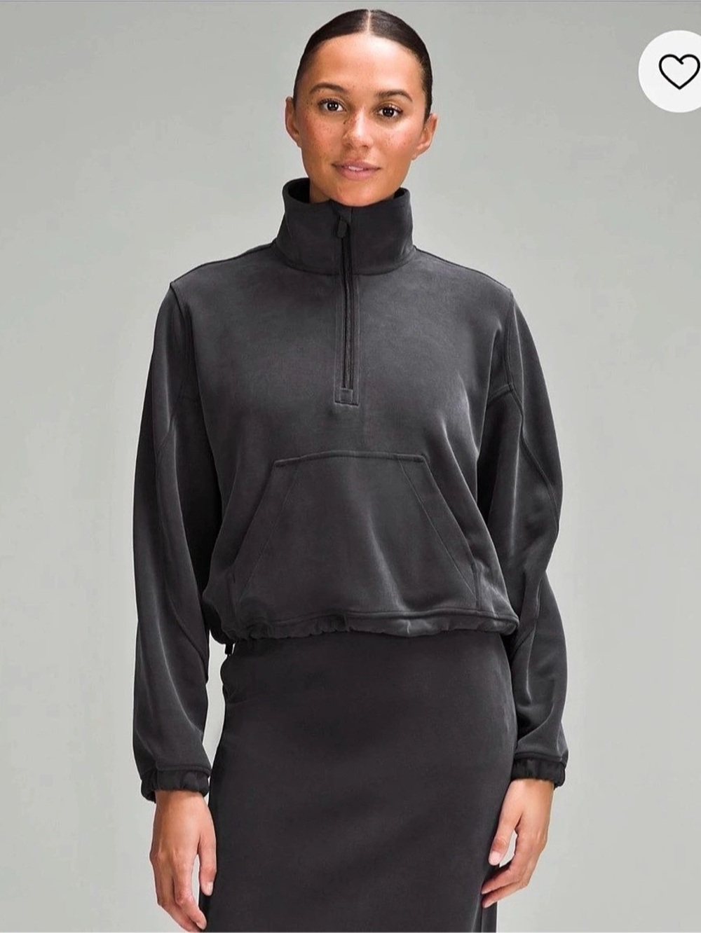 Lululemon Brushed Softstreme Ribbed Half Zip Black
